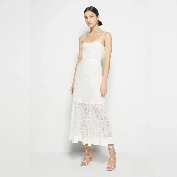 chinese dress ladies Simkhai Guipure Lace Belted Midi Dress main image 1
